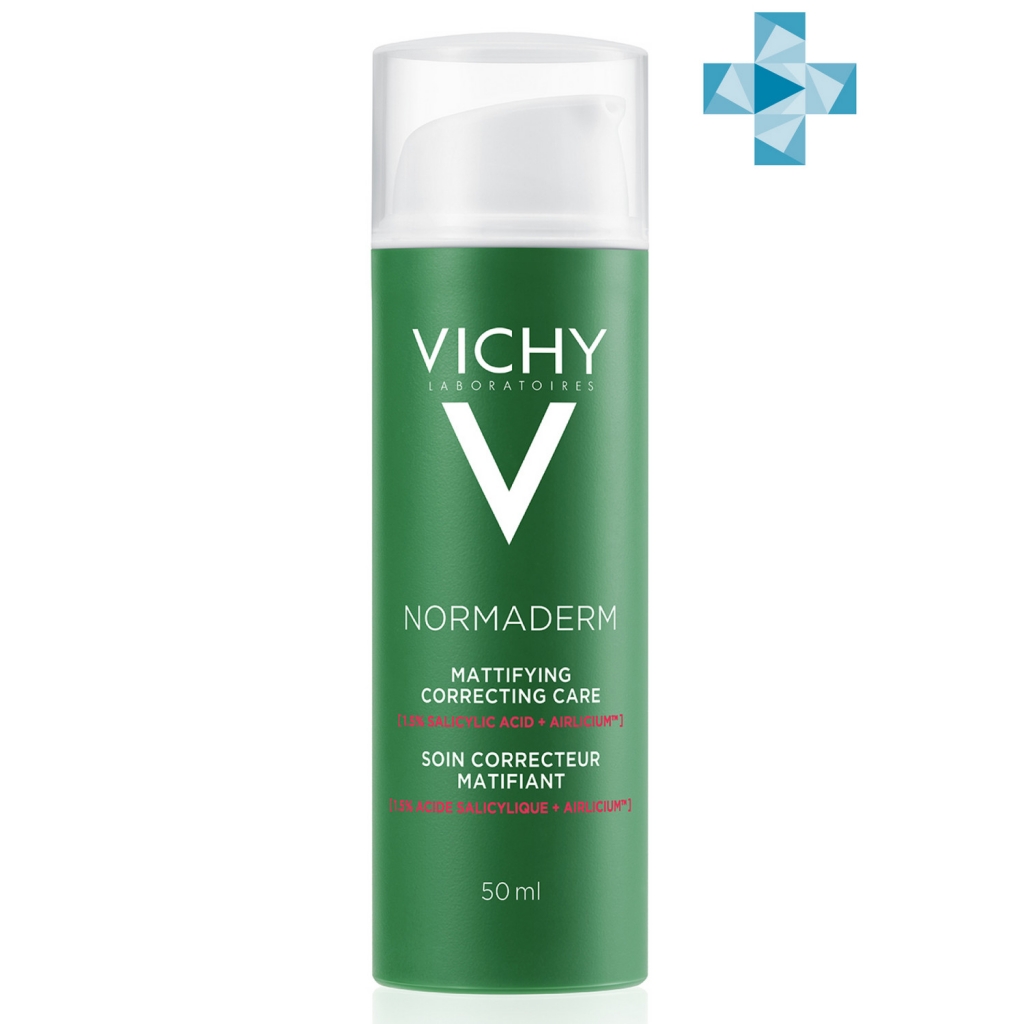 Vichy Корректирующий крем-уход для проблемной кожи против несовершенств и акне, 50 мл (Vichy, Normaderm)