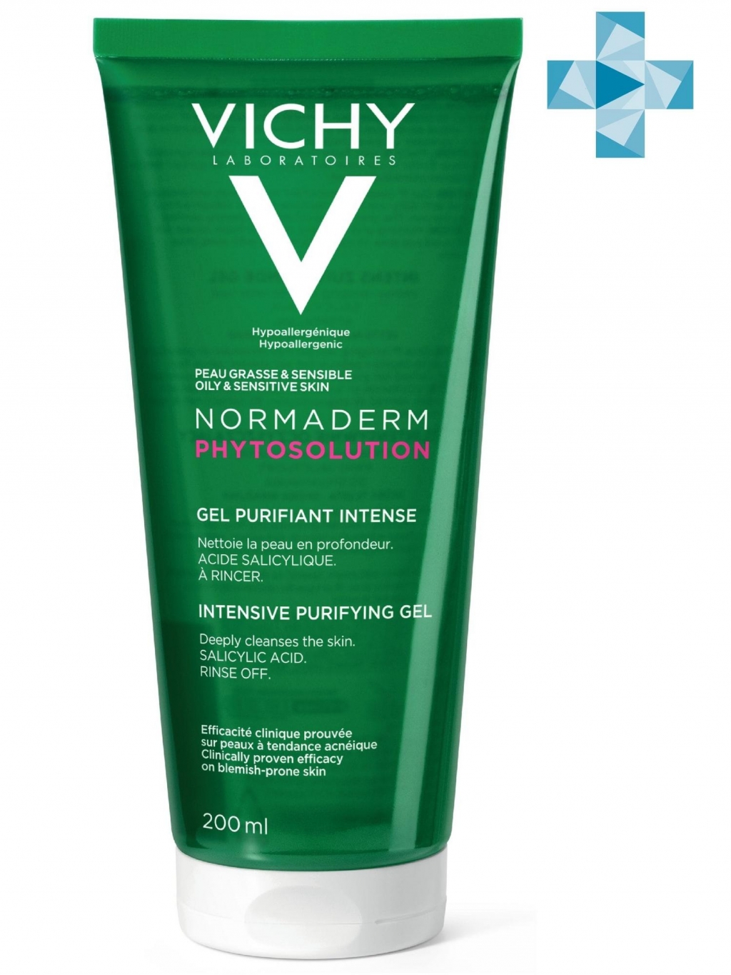 Vichy Очищающий гель для умывания для жирной и проблемной кожи Phytosolution, 200 мл (Vichy, Normaderm)