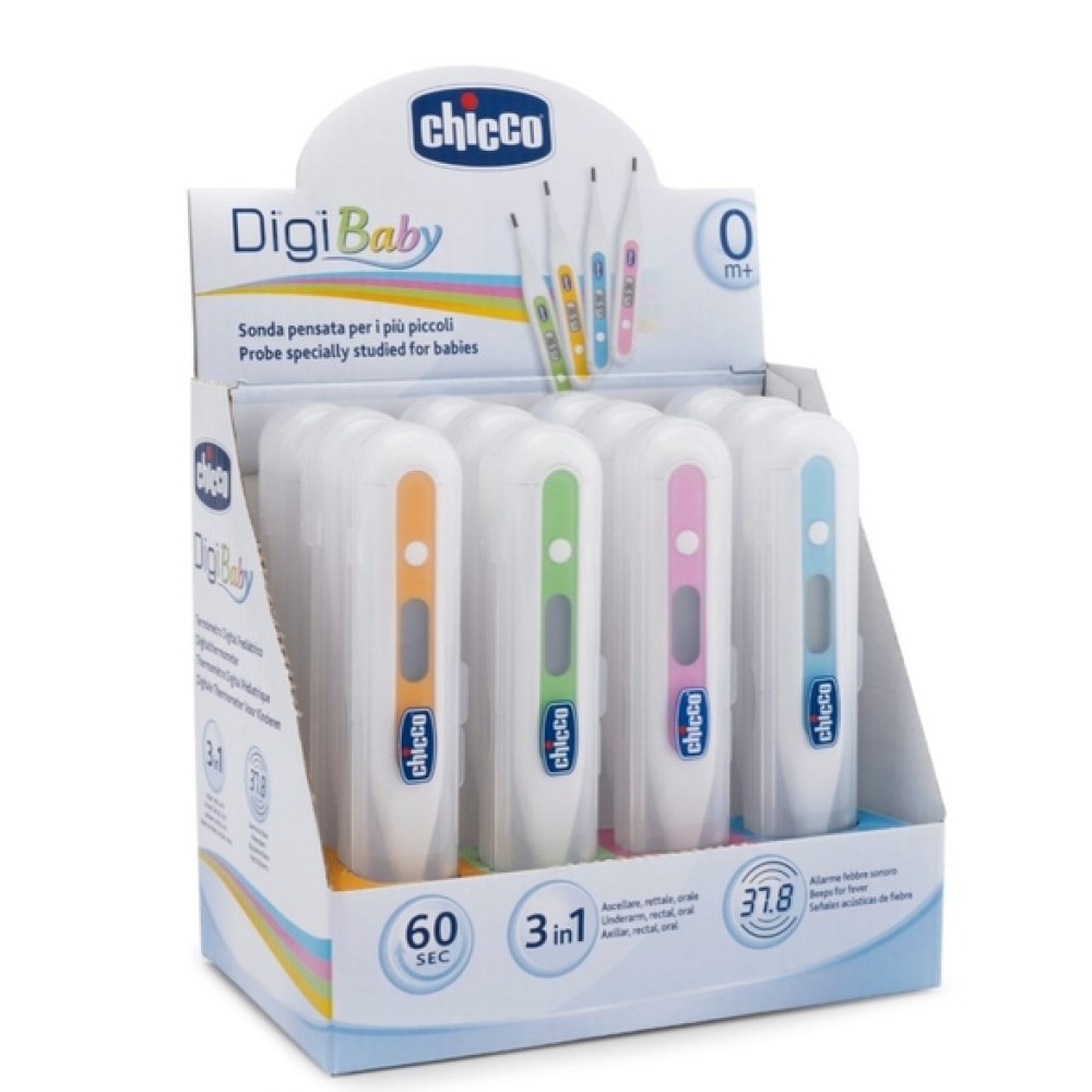 

Chicco Термометр педиатрический "DigiBaby", 3-в-1, цифровой в футляре, 0 мес.+ (Chicco, DigiBaby), DigiBaby