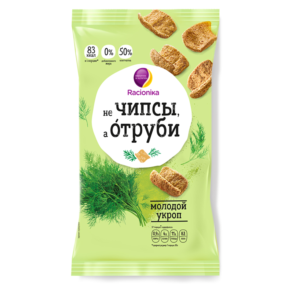 

Racionika Отруби хрустящие, молодой укроп, 90 г (Racionika, )