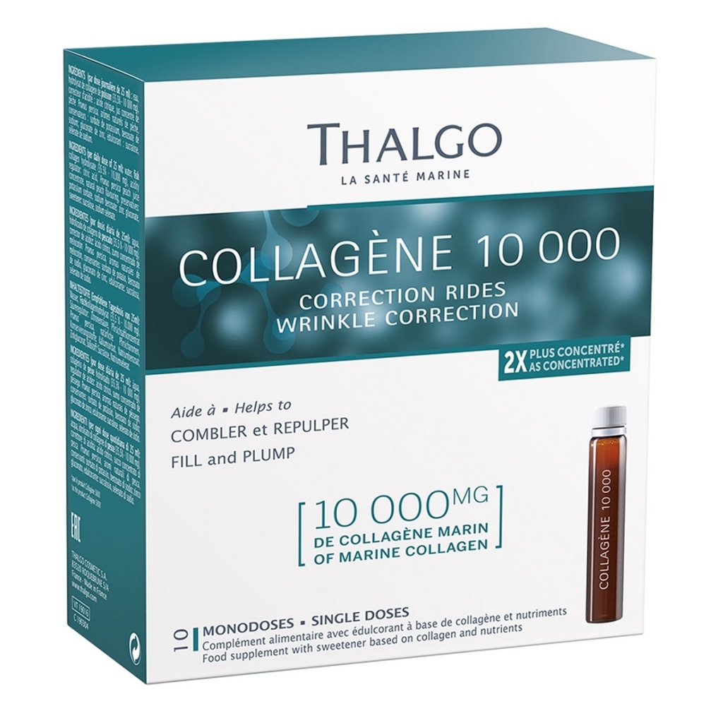 Thalgo Биологически активная добавка для молодости и красоты Collagene 10 000, 10 ампул х 25 мл (Thalgo, Source Marine) от Socolor
