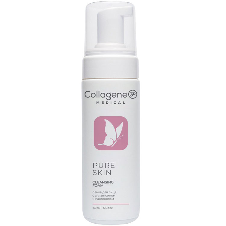 

Medical Collagene 3D Очищающая пенка для всех типов кожи Pure Skin, 160 мл (Medical Collagene 3D, Body), Body