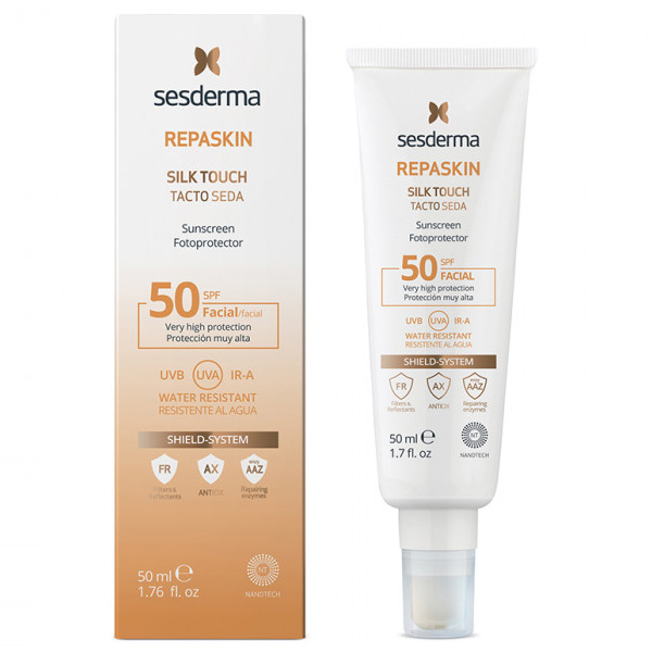 Sesderma Средство солнцезащитное с нежностью шелка для лица SPF 50, 50 мл (Sesderma, Repaskin)