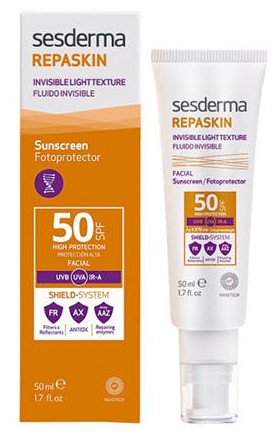 Sesderma Cолнцезащитное сверхлегкое cредство СПФ 50, 50 мл (Sesderma, Repaskin) от Socolor