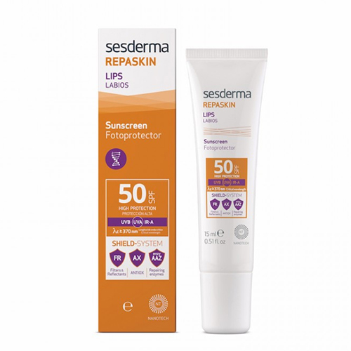 Sesderma Средство для губ солнцезащитное СПФ50, 15 мл (Sesderma, Repaskin) от Socolor