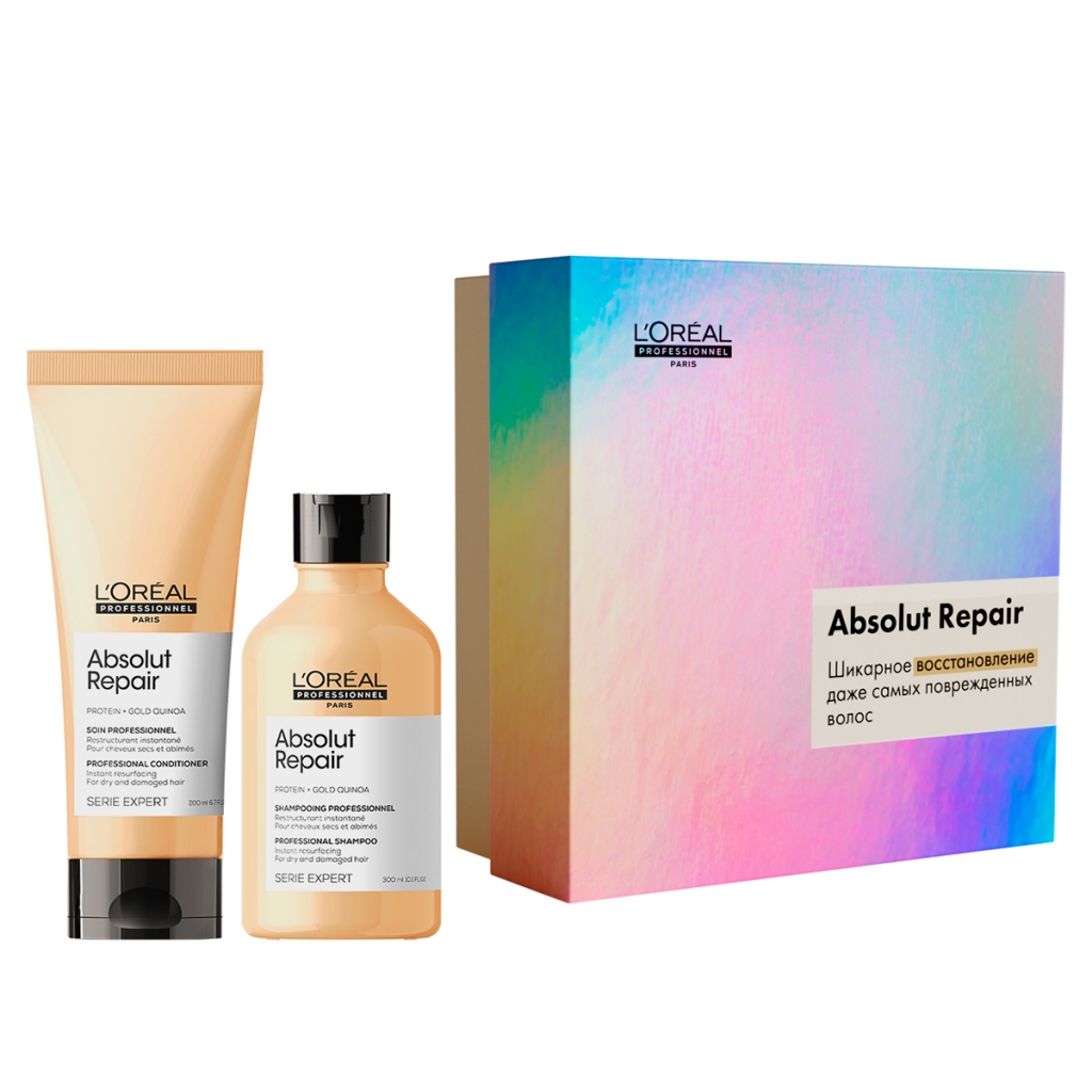

L'Oreal Professionnel Новогодний набор Absolut Repair Gold для восстановления поврежденных волос (Шампунь, 300 мл + Кондиционер, 200 мл) (L'Oreal Professionnel, Уход за волосами)