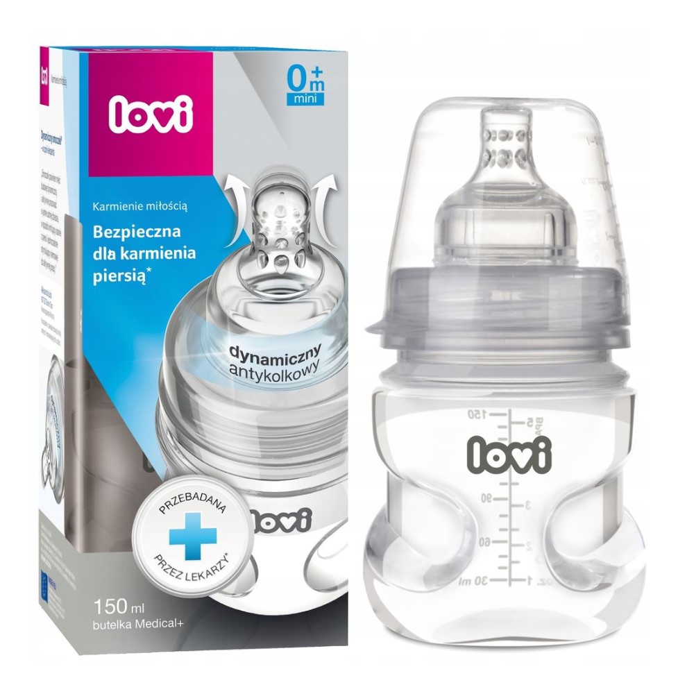 

Lovi Бутылочка "Medical+" 0 месяцев+, 150 мл (Lovi, Бутылочки)