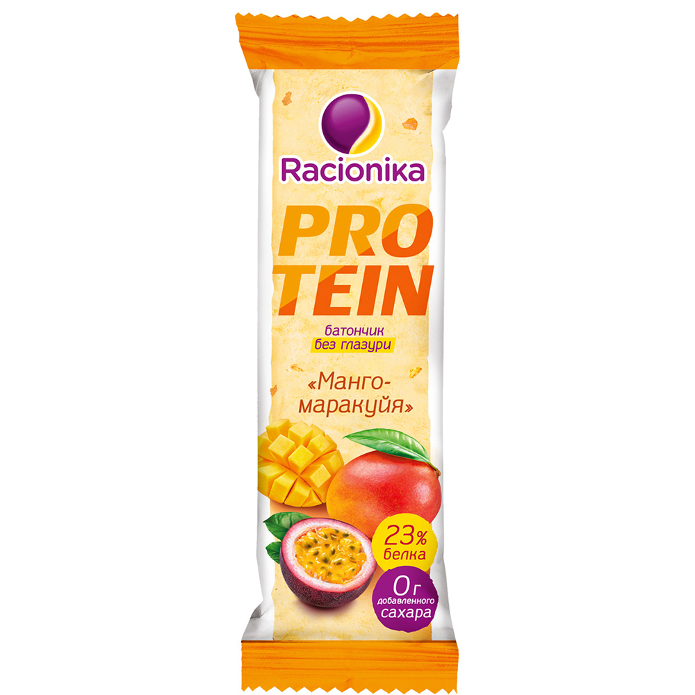 Racionika Батончик "Protein" высокобелковый, манго-маракуйя, 45 г (Racionika, ) от Socolor