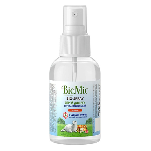 BioMio Антисептический спрей для рук Bio-Spray Грейпфрут, 100 мл (BioMio, Санитайзеры)