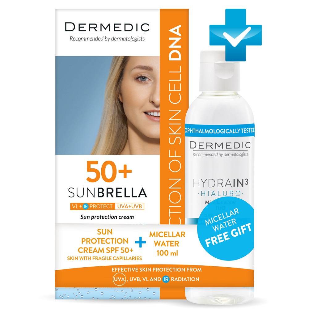 Dermedic Солнцезащитный крем SPF 50+ для чувствительной кожи, 50 г (Dermedic, Sunbrella)