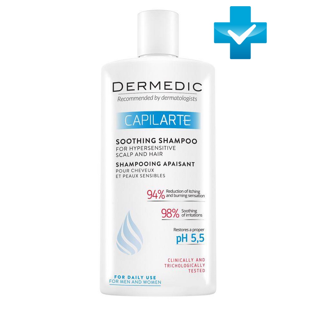 Купить Dermedic Успокаивающий шампунь для волос и чувствительной кожи головы, 300 мл (Dermedic, Capilarte)