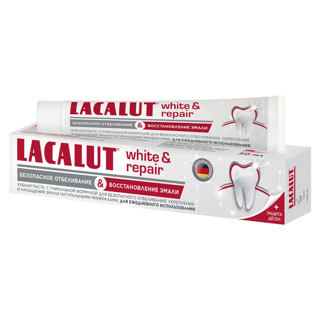 Купить Lacalut Зубная паста Уайт энд Рипейр, 50 мл (Lacalut, Зубные пасты)
