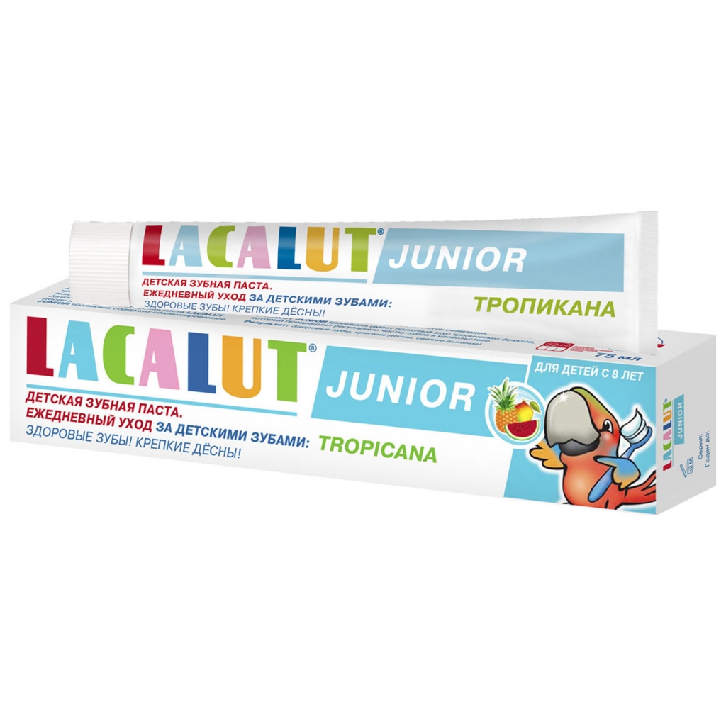 Lacalut Зубная паста junior тропикана, 75 мл (Lacalut, Зубные пасты)  - Купить