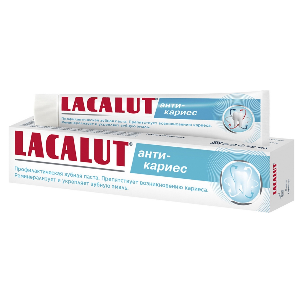 Lacalut Зубная паста анти-кариес, 75 мл (Lacalut, Зубные пасты)