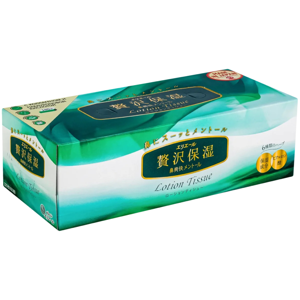 

Elleair Салфетки бумажные Lotion Tissue Mentol, 160 шт (Elleair, )