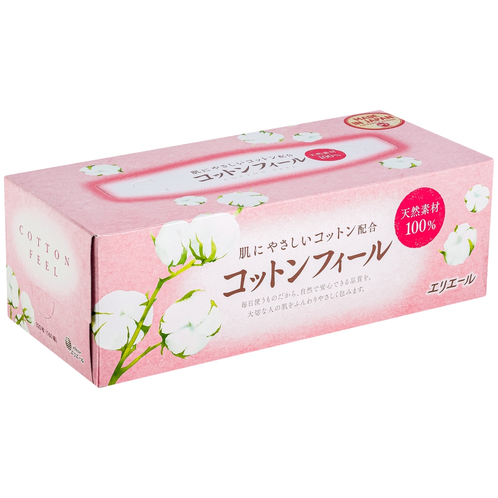 

Elleair Салфетки бумажные Cotton Feel, 160 шт (Elleair, )