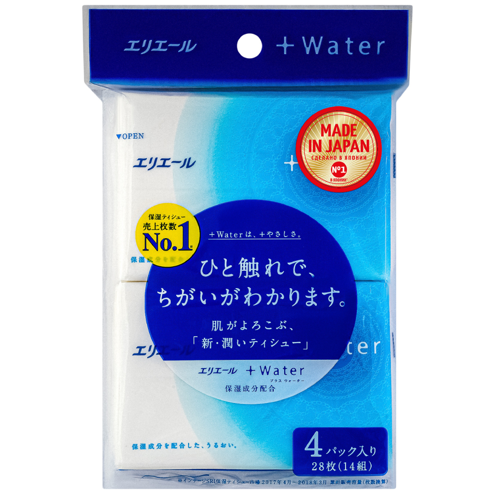 

Elleair Платочки бумажные Water, 4*14 шт (Elleair, )