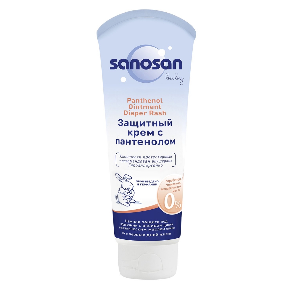 

Sanosan Защитный крем с пантенолом, 100 мл (Sanosan, Под подгузник)