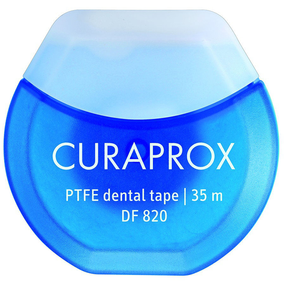 Curaprox Нить межзубная тефлоновая с хлоргексидином DF 820, 35 м  (Curaprox, Зубные нити)