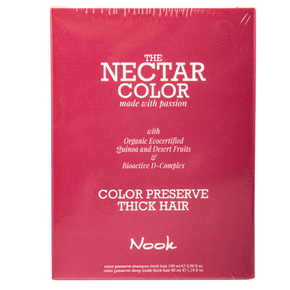 

Nook Набор Nectar Color The nectar color preserve kit fine: Шампунь для ухода за окрашенными волосами, 100 мл + Кондиционер, 50 мл (Nook, Color Preserve)