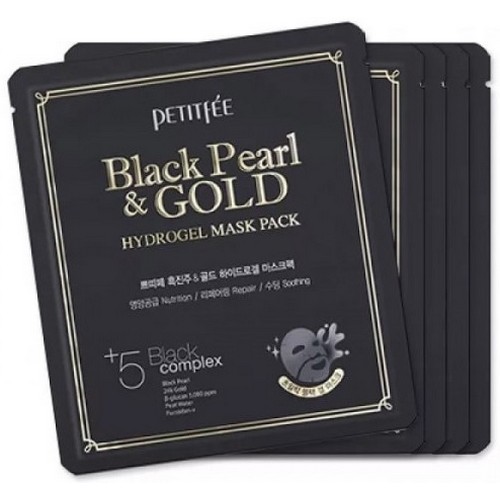 Petitfee Маска для лица гидрогелевая с черным жемчугом и золотом, 32 г (Petitfee, Hydrogel Mask Pack)