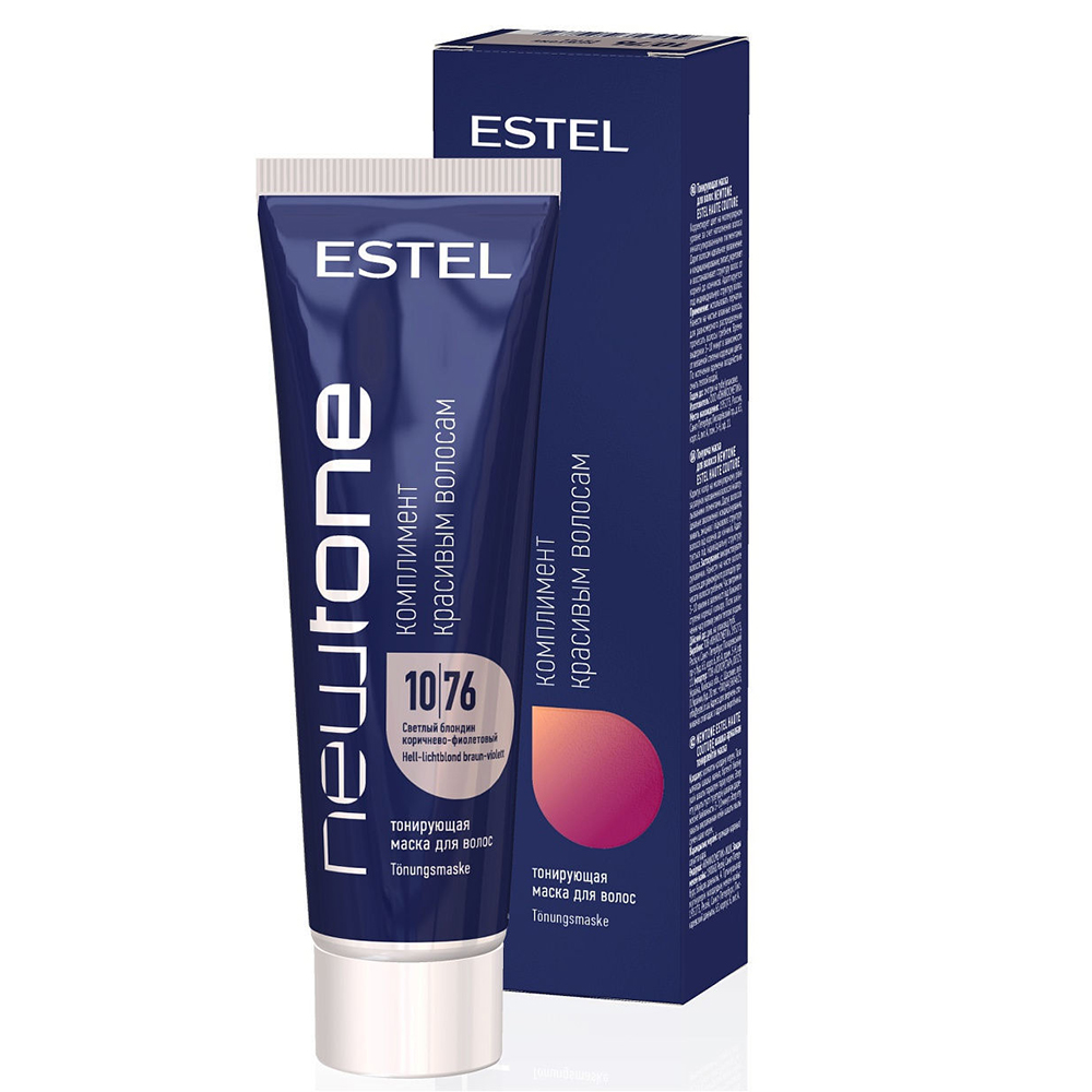 Estel Professional Тонирующая маска для волос Newtone 10/76 светлый блондин коричнево-фиолетовый, 60 мл (Estel Professional, Newtone)  - Купить