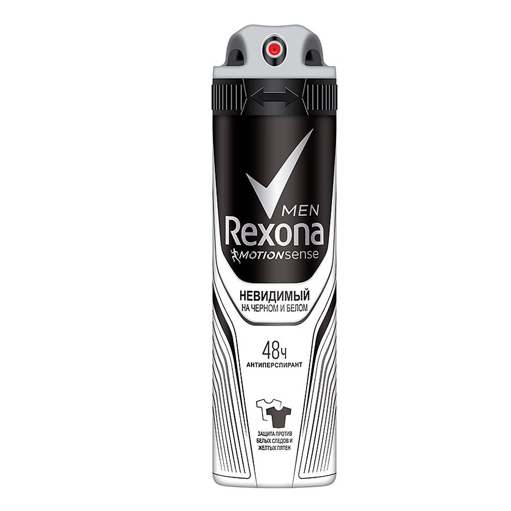 REXONA Дезодорант-спрей Невидимый на чёрном и белом, 150 мл (REXONA, )