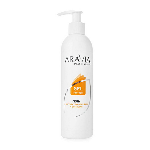 Купить Aravia Professional Гель для обработки кожи перед депиляцией с экстрактами алоэ вера и ромашки, 300 мл (Aravia Professional)