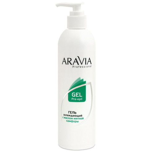 Купить Aravia Professional Гель охлаждающий с маслом мятной камфоры Gel Pre-epil, 300 мл (Aravia Professional)