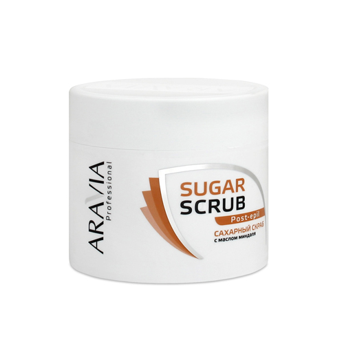 Aravia Professional Сахарный скраб с маслом миндаля Sugar Scrub Post-epil, 300 мл (Aravia Professional)