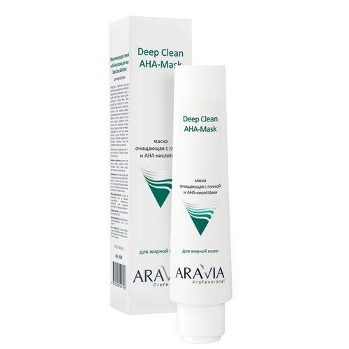 Aravia Professional Маска очищающая с глиной и AHA-кислотами для лица Deep Clean AHA-Mask, 100 мл (Aravia Professional)