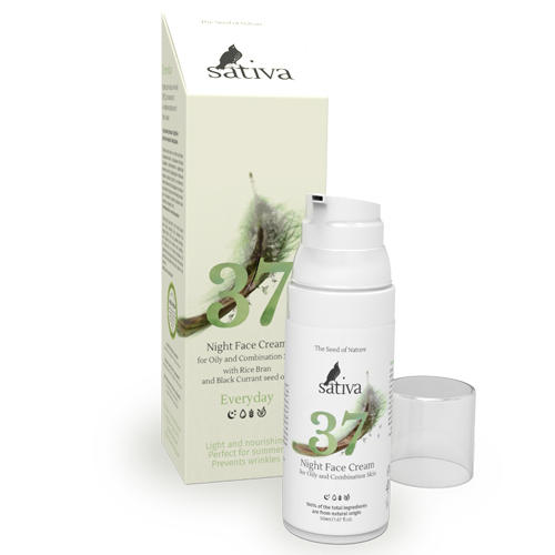 Купить Sativa Крем для лица ночной №37 для жирного и комбинированного типа кожи 50 мл (Sativa, Every Day)