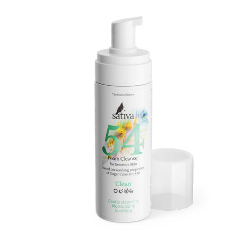 Sativa Пенка Очищающая № 54, для чувствительной кожи лица, 165 мл (Sativa, Clean)