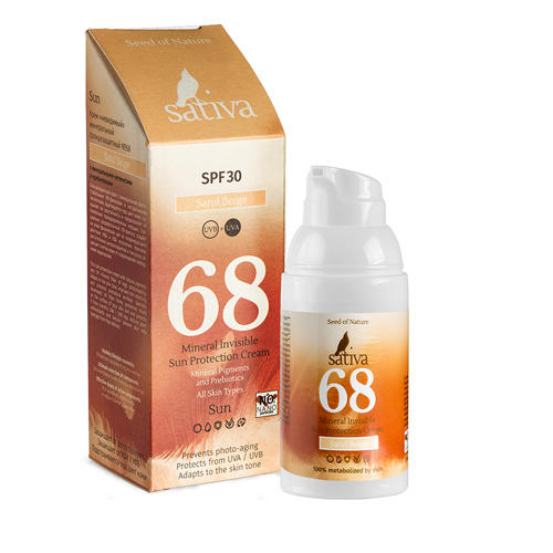 Sativa ВВ-крем ухаживающий "№66 Sand Beige SPF 15"  30 мл (Sativa, Help!) от Socolor
