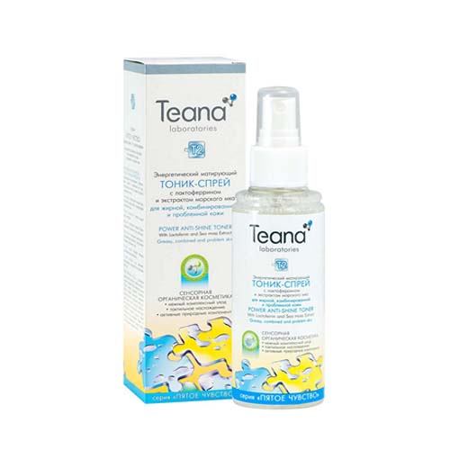 Teana Энергетический матирующий тоник-спрей с лактоферрином для проблемной кожи 150 мл (Teana, Пятое чувство)