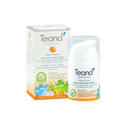 Teana Энергетический витаминный крем с экстрактом микроводоросли 50 мл (Teana, Пятое чувство)