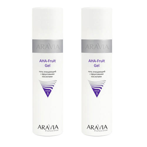 Aravia Professional Гель очищающий с фруктовыми кислотами AHA Fruit Gel, 2х250 мл (Aravia Professional)