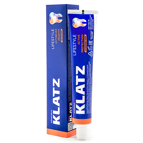 Klatz Зубная паста Активная защита без фтора, 75 мл (Klatz, Lifestyle)