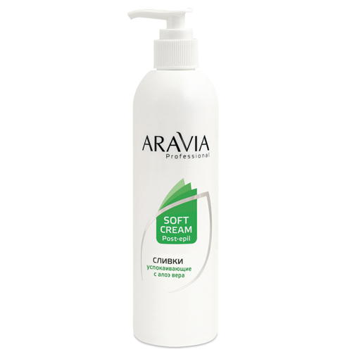 Купить Aravia Professional Сливки успокаивающие с алоэ вера Soft cream Post-epil, 300 мл (Aravia Professional)