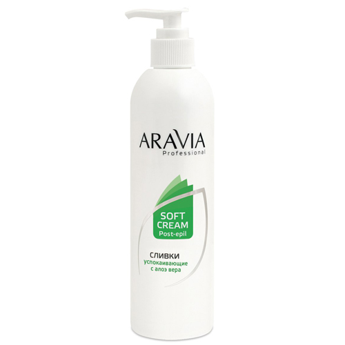 Aravia Professional Сливки успокаивающие с алоэ вера Soft cream Post-epil, 300 мл (Aravia Professional)