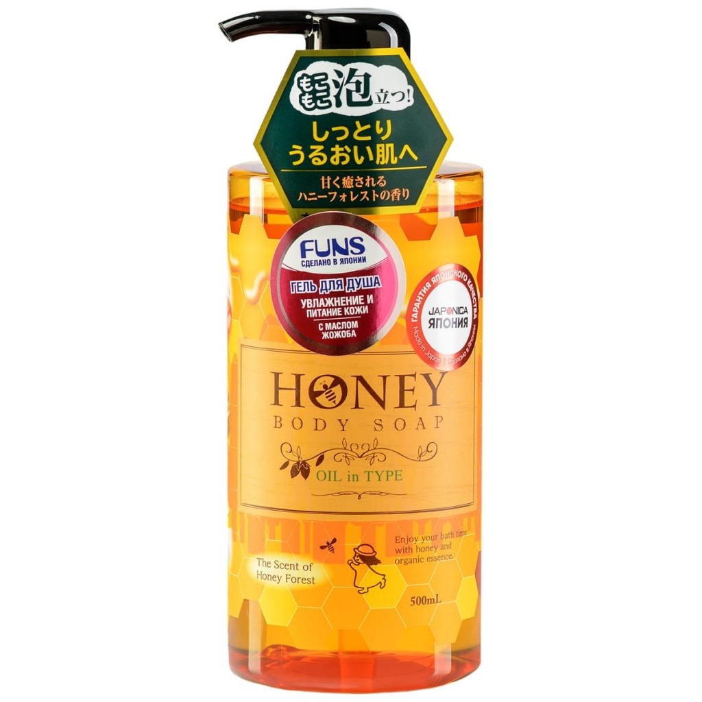 

Funs Гель для душа увлажняющий с экстрактом меда и маслом жожоба Honey Oil, 500 мл (Funs, Для тела), Для тела