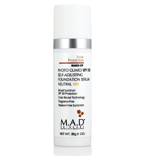 

M.A.D. Подстраивающаяся сыворотка-основа под макияж с защитой spf 50 neutral light, 30 г (M.A.D., Sun Protection)
