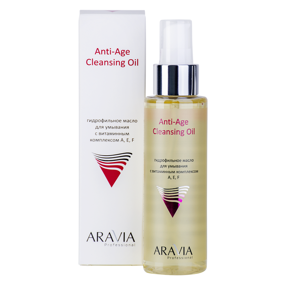 Aravia Professional Гидрофильное масло для умывания с витаминным комплексом А,Е,F Anti-Age Cleansing Oil, 110 мл (Aravia Professional)