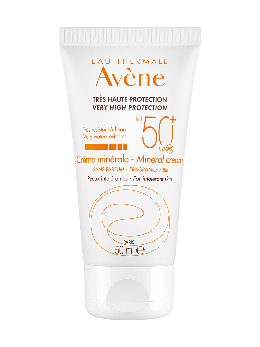 Avene Солнцезащитный крем с минеральным экраном SPF 50+, 50 мл (Avene, Suncare)