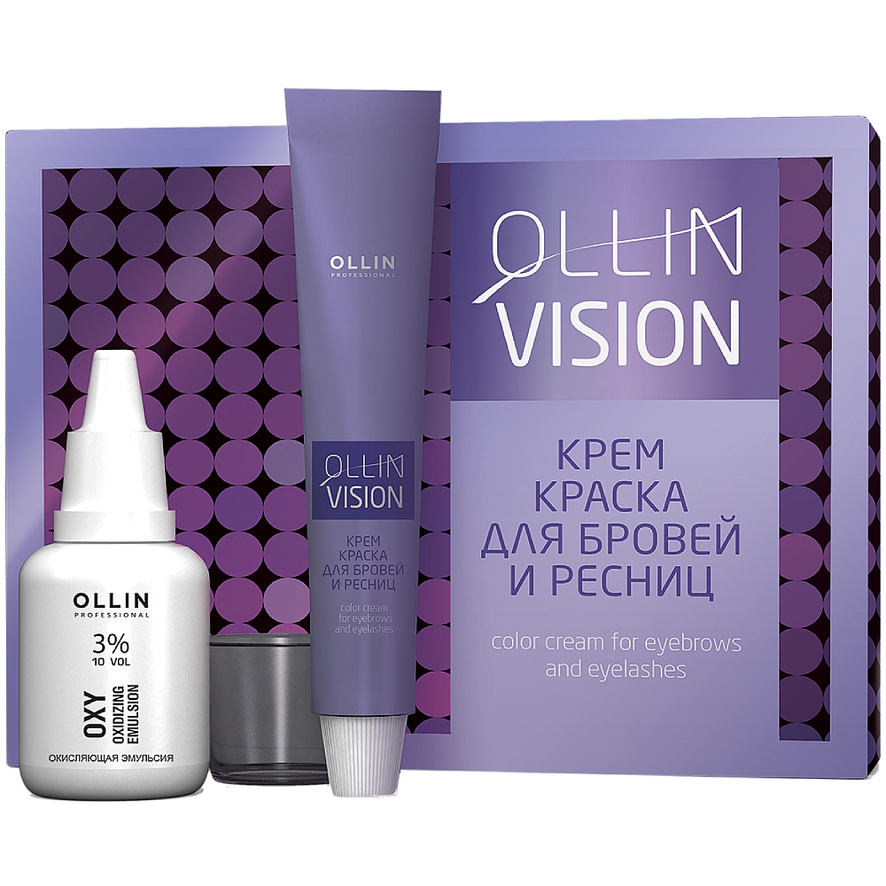 Ollin Professional Набор "Vision Set graphite (графит)" (крем-краска для бровей и ресниц, 20 мл) (Ollin Professional, Окрашивание волос) от Socolor