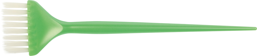 Dewal Pro Кисть для окрашивания зеленая с белой прямой  щетиной, узкая, 45 мм (Dewal Pro, Кисти парикмахерские)