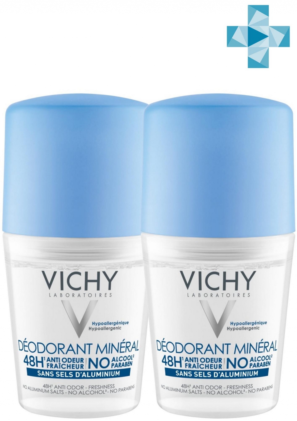 Купить Vichy Комплект Минеральный дезодорант без солей алюминия 48 часов свежести, 2х50 мл (Vichy, Deodorant)