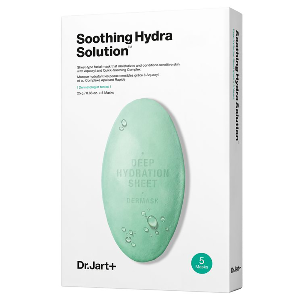 Dr. Jart+ Увлажняющая маска Капсулы красоты с алоэ вера Soothing Hydra Solution, 25 г * 5 шт. (Dr. Jart+, Dermask)