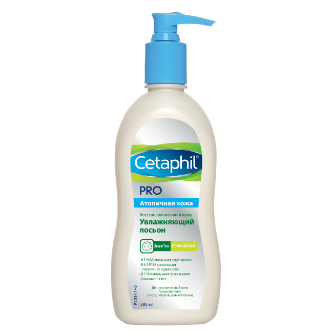 

Cetaphil Восстанавливающий кожу увлажняющий лосьон Pro, 295 мл (Cetaphil, Restoraderm)