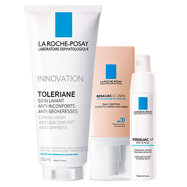 La Roche-Posay Набор Rosaliac (Интенсивная сыворотка AR, 40 мл + Корректирующий крем Розалиак СС, 50 мл + Очищающий гель-уход Толеран, 200 мл) (La Roche-Posay, Rosaliac) от Socolor